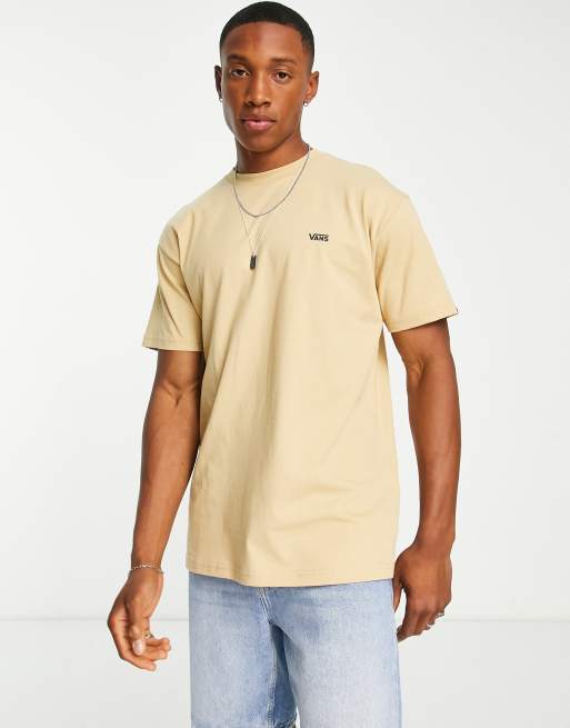 Vans - T-shirt met logo op linkerzijde van de borst in beige