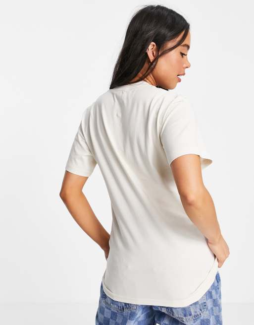 Vans - T-shirt met logo op linkerzijde van de borst in beige, 2 van 4