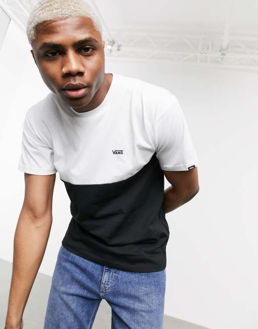 Vans T Shirt mit Farbblockdesign in Schwarz WeiB ASOS