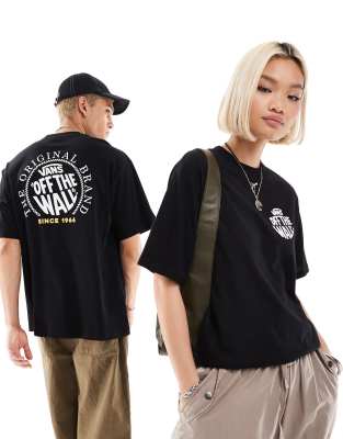 Vans Nero Cotton Men T-Shirt