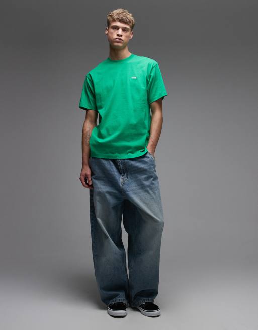 Vans - T-shirt oversize avec logo sur la poitrine à gauche - Vert vif, 2 de 5