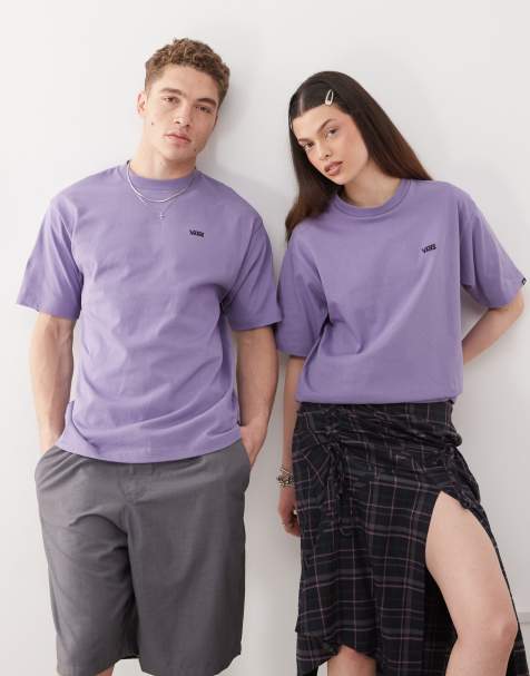 Vans - T-shirt oversize avec logo sur le devant gauche - Violet - view 1