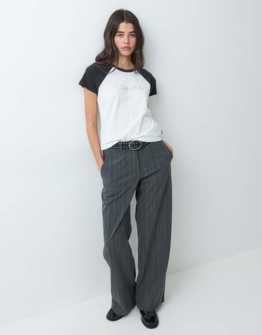 Vans T-shirt raglan a maniche corte decorata bianca, 2 di 5