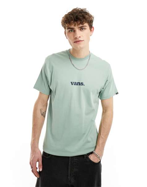 Vans - T-shirt verde chiaro con logo centrale - view 1