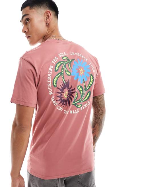 Vans t shirt with back graphic in pink