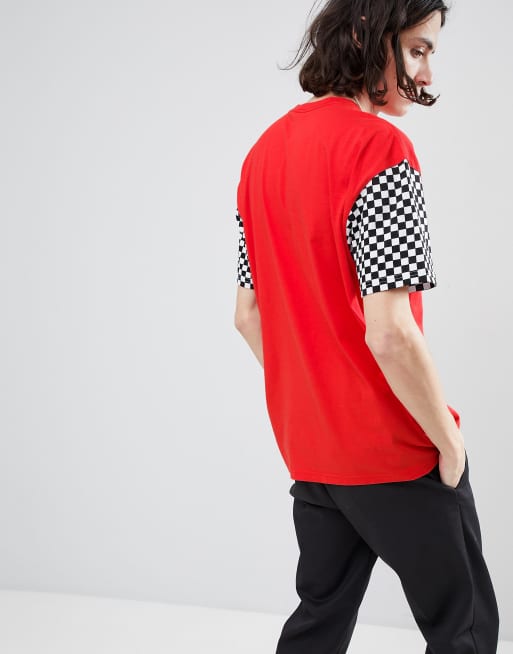 vans red checkerboard shirt