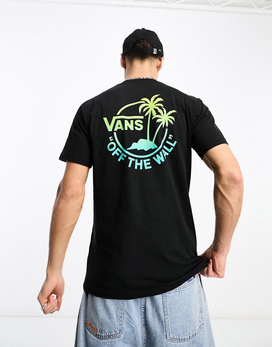 Vans t-shirt with mini dual palm back print in black
