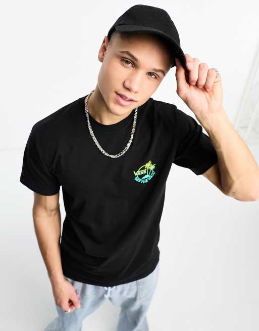 Vans t-shirt with mini dual palm back print in black | ASOS