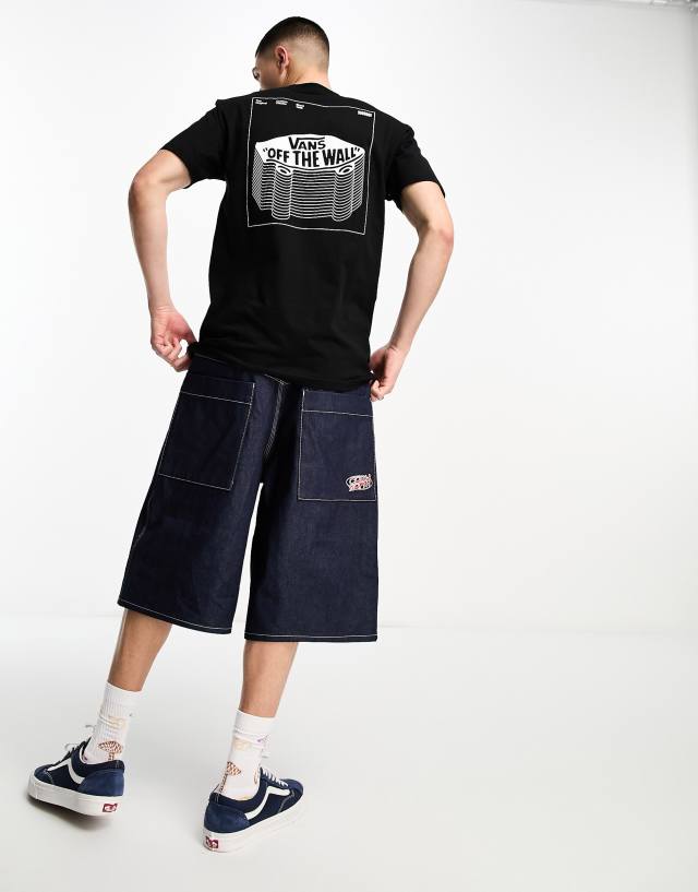 Vans - t-shirt with skateboard back print in black