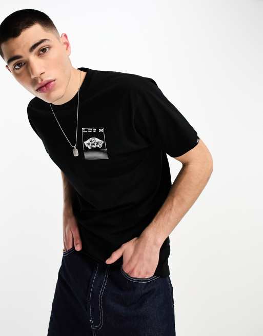 Vans t-shirt with skateboard back print in black | ASOS