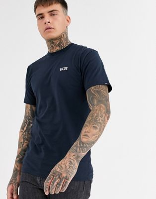 Vans t-shirt with small logo in navy | ASOS