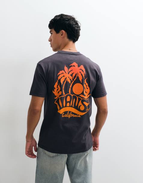 Vans T-shirt z nadrukiem na plecach w kolorze szarym - view 1