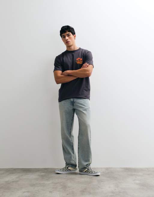 Vans T-shirt z nadrukiem na plecach w kolorze szarym, 2 z 5