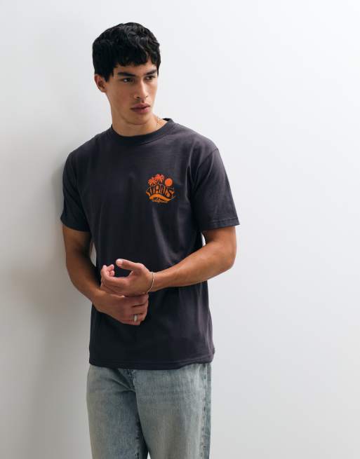 Vans T-shirt z nadrukiem na plecach w kolorze szarym, 4 z 5