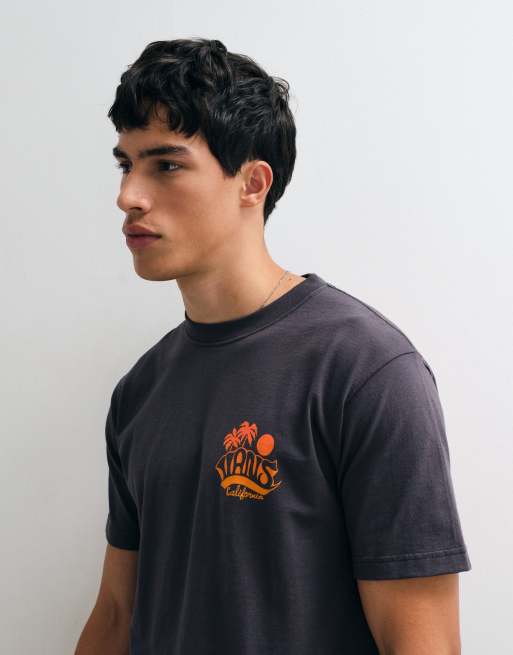 Vans T-shirt z nadrukiem na plecach w kolorze szarym, 5 z 5