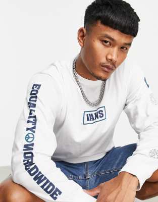 Vans – Take a Stand – Langärmliges Shirt in Weiß