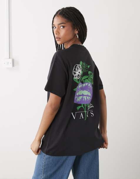 Vans - Talk - T-shirt oversize - Noir - view 1