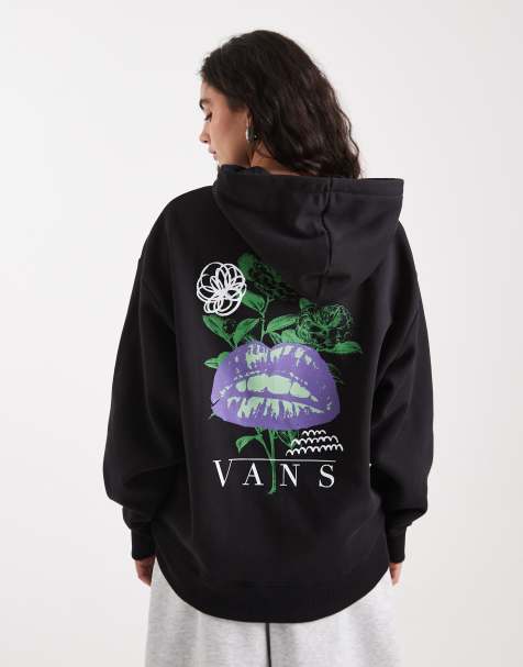 Vans - Talk Talk - Felpa con cappuccio oversize nera - view 1