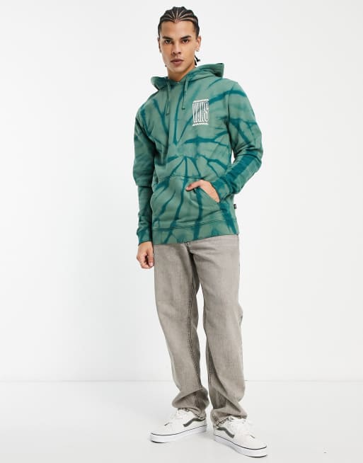 Vans Tall Type Felpa con cappuccio verde tie-dye blu con