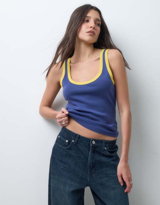 Vans tanktop in marineblauw, 5 van 5