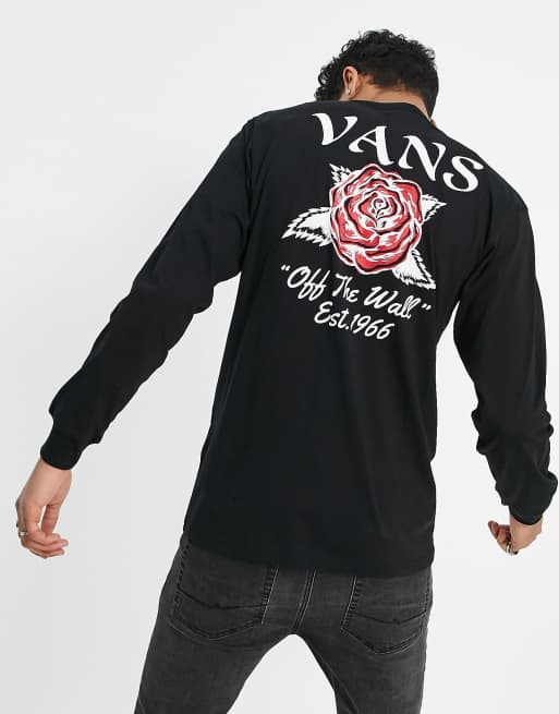 Vans - Tattoo Rose - T-shirt met lange mouwen in zwart, 4 van 4