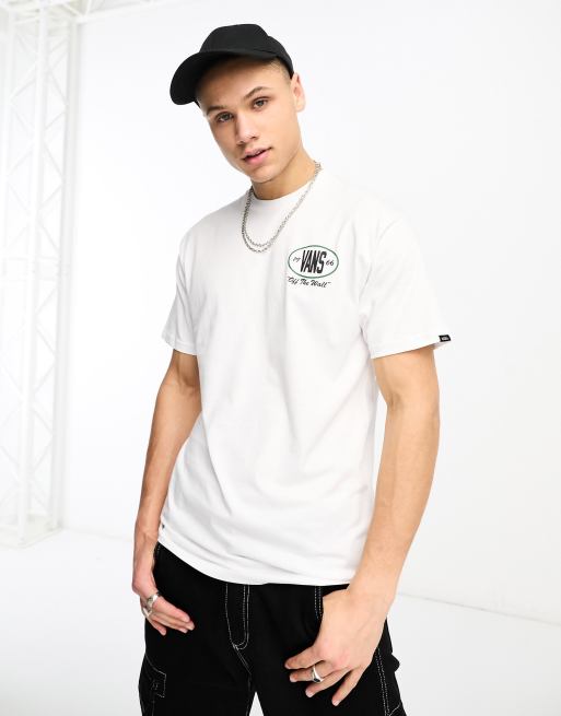 Vans Team player checkerboard t shirt in white ASOS