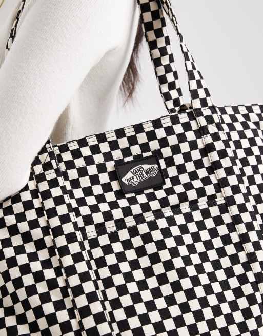 Vans Tell all zip tote bag in checkerboard | ASOS