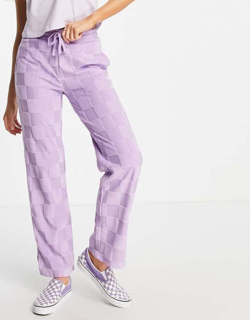 Vans pants on sale womens purple