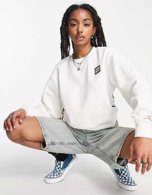 Vans Textured Waves fleece jumper in off-white  - ASOS Price Checker