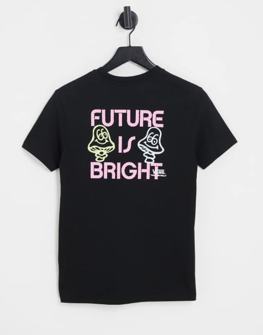 Vans The Future is Bright back print t-shirt in black 