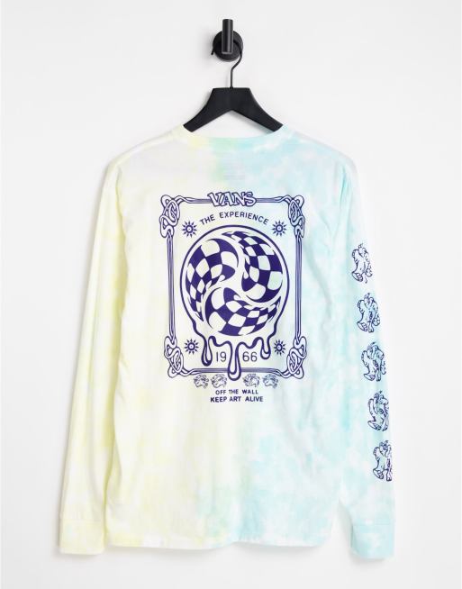 Vans - The Vans Experience - T-shirt bicolore à manches longues - Blanc/bleu