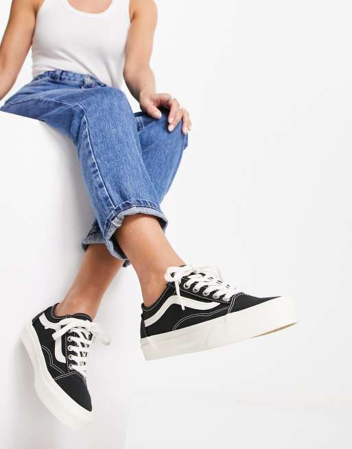 Vans - Theory Old Skool Tapered - Sneakers in zwart met wit 