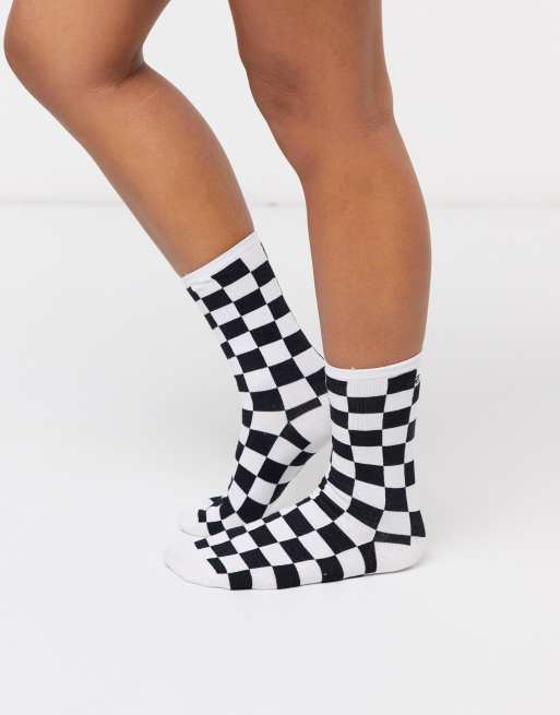Vans Ticker Checkerboard sock in black