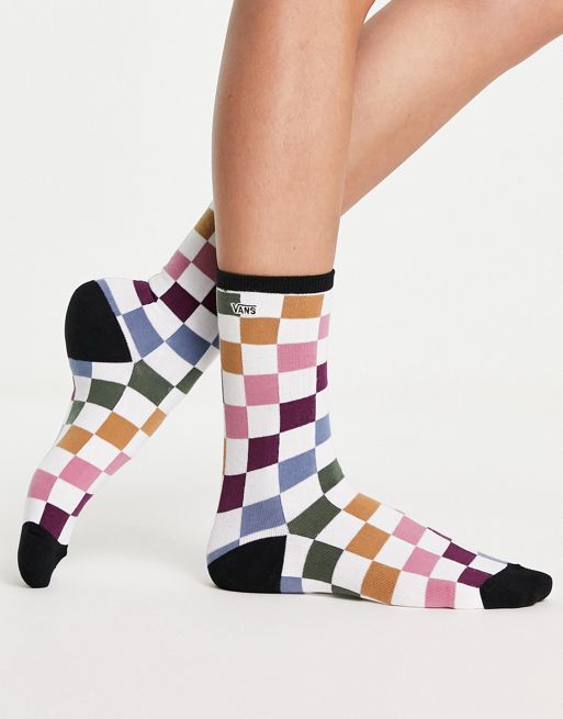 Vans Ticker checkerboard socks in multi | ASOS