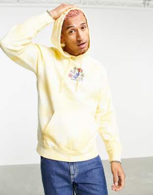 VANS TIE DYE HOODIE IN YELLOW,VN0A5E69ZDB