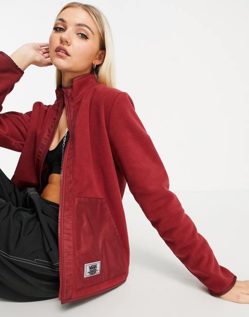 Vans burgundy hot sale jacket