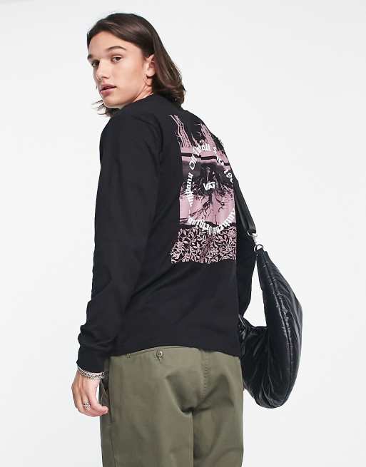 Vans - 'Tonal Decay' - Sort T-shirt med lange ærmer og print bagpå