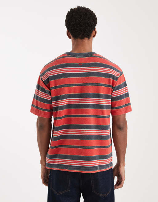 Vans - Top rayé en piqué - Rouge racing, 3 de 5