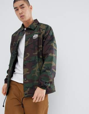 vans camo coach jacket