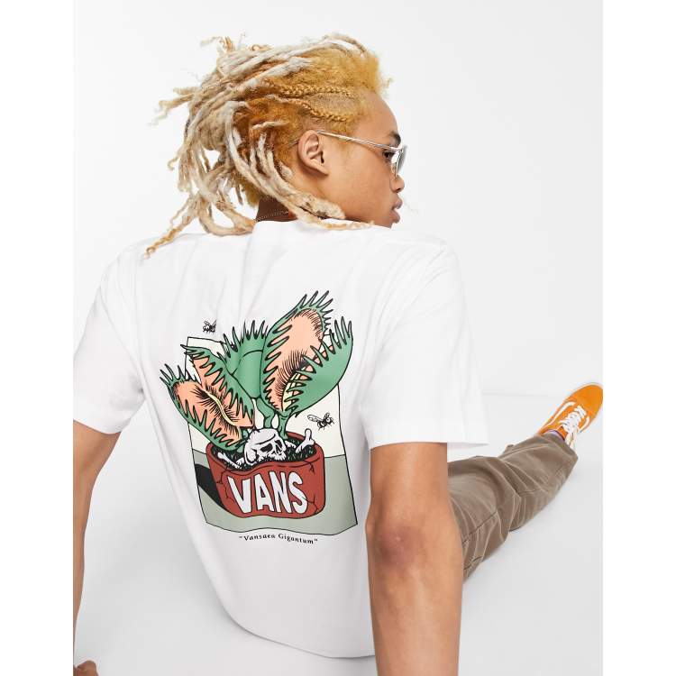 【2plan】Whips Printing Over T-shirt Vans Trap Planter II back print t-shirt in white | ASOS