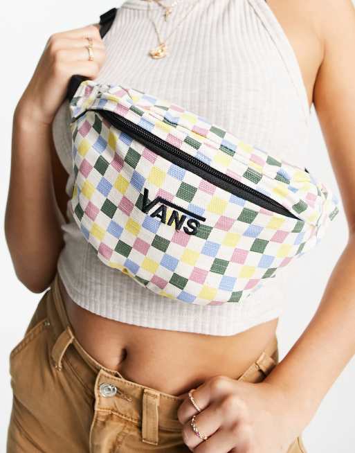 Checkerboard bum shop bag vans