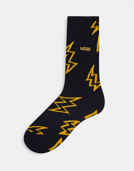 Yellow vans with lightning on sale bolt