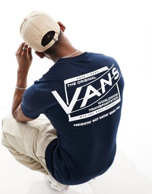 Vans truckin company t-shirt with back print in navy - ASOS Price Checker