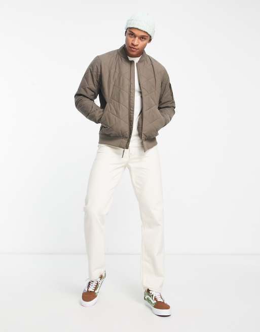 Vans trusell bomber jacket in brown