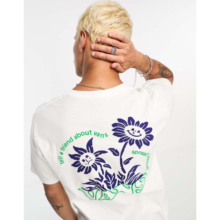 バンズ Vans Two Face Short Sleeve Tee (White) Graphic T-Shirt メンズ-