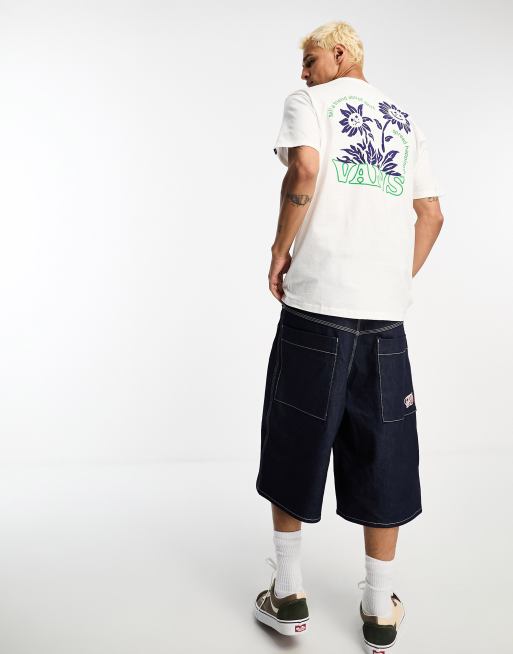 バンズ Vans Two Face Short Sleeve Tee (White) Graphic T-Shirt メンズ-