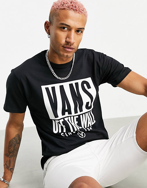 T-Shirts & Vests Vans Type Stack Off The Wall t-shirt in black 