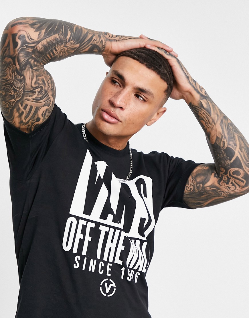 Vans Type Stack Off The Wall t-shirt in black-White