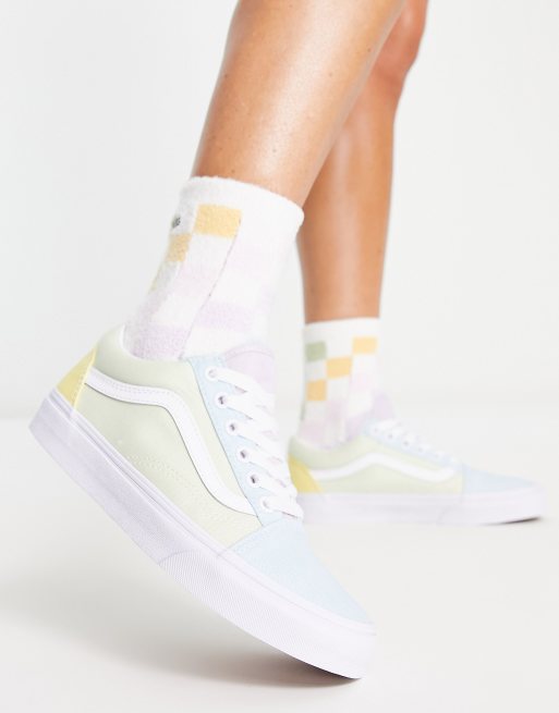 Vans UA Authentic pastel block trainers in multi