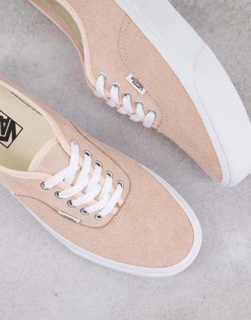 Vans UA Authentic Platform 2.0 suede trainers in peach dust and white